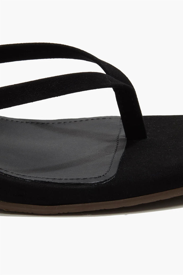 Square Toe Julia Kitten Heel Black Suede