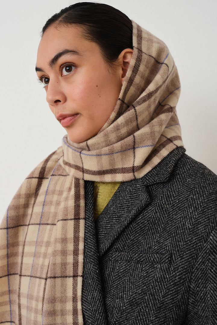 Schatter Scarf Brown Check