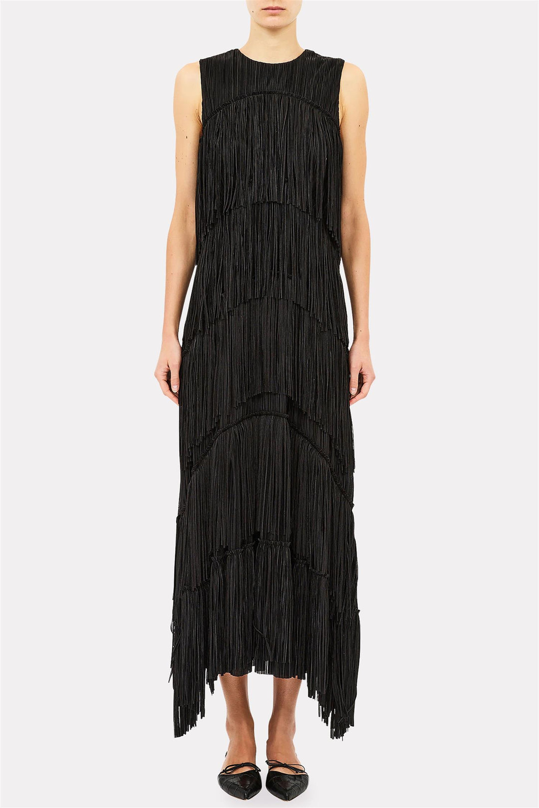 Valeria Fringe Dress Noir