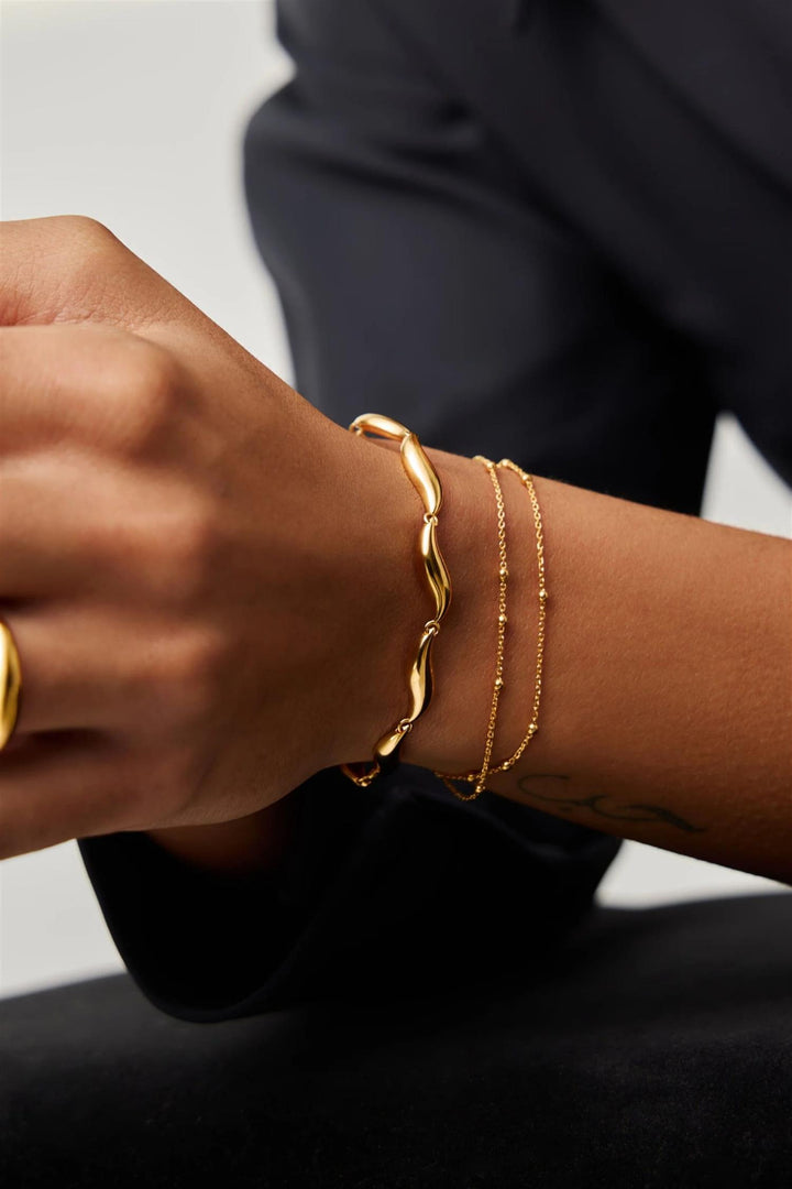 Savi Signature Link Chain Bracelet Gold