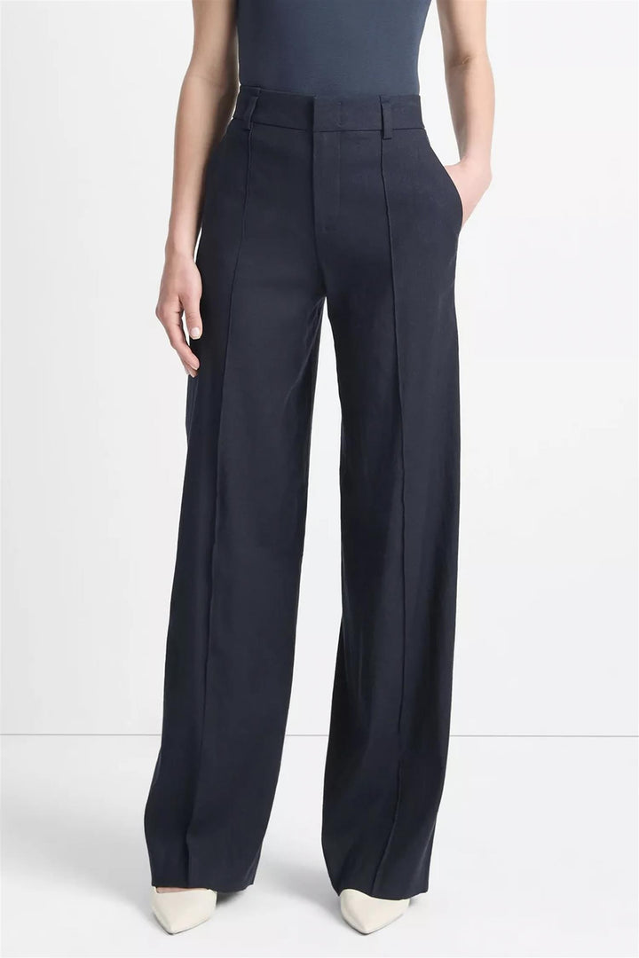 High-Waisted Pintuck Wide-Leg Pant Marina