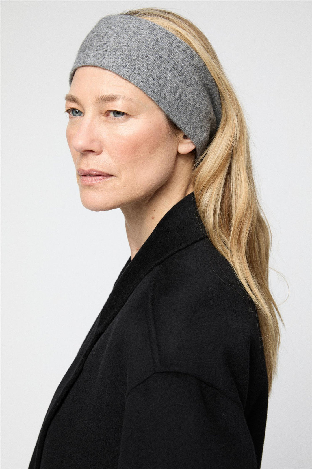 Cashmere Headband Grey Melange