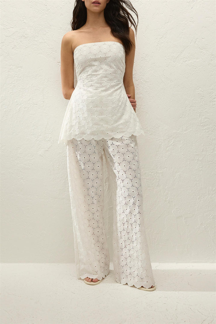 Pamina Top Dolce Broderie White