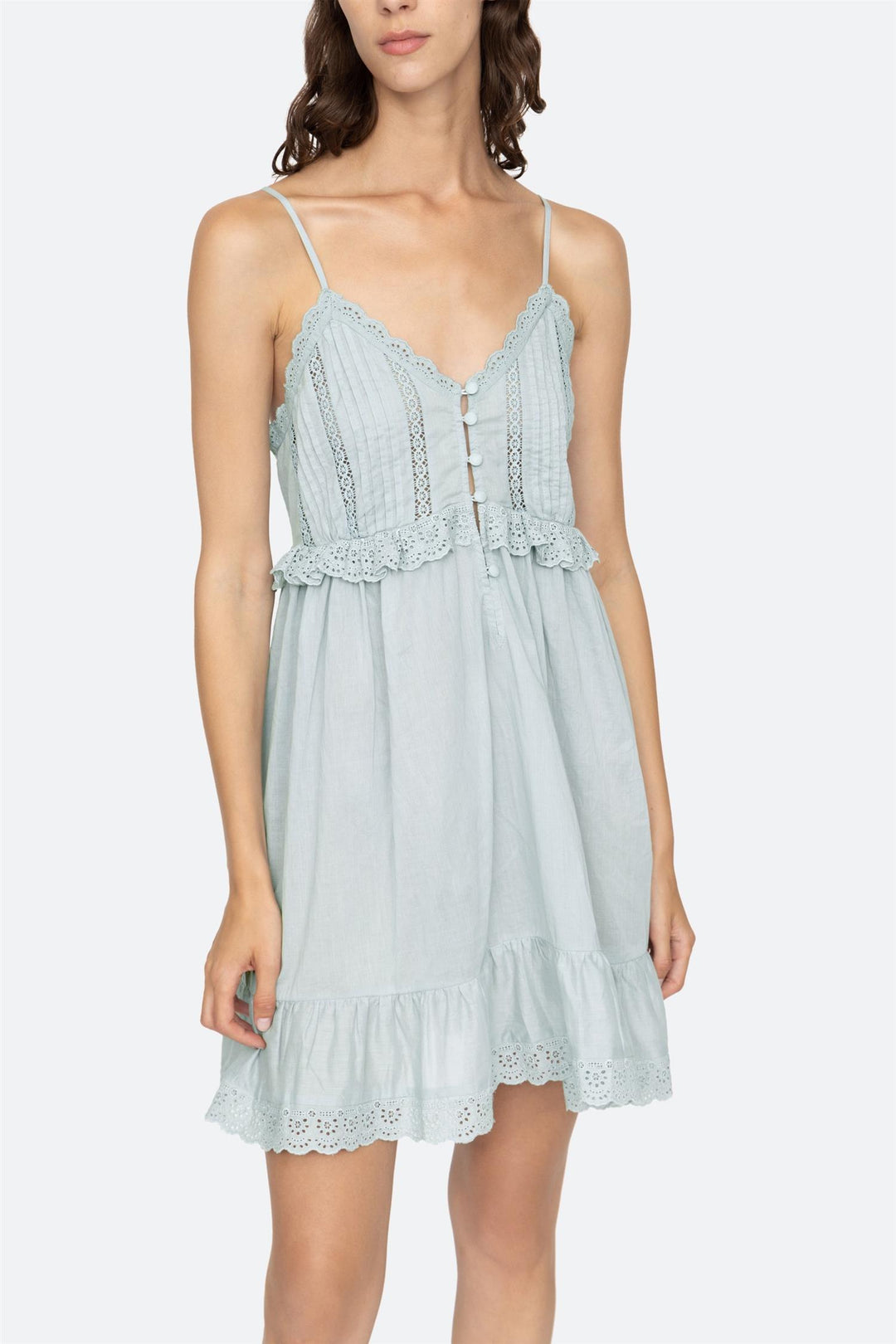Elysse Embroidery Nightgown Sage