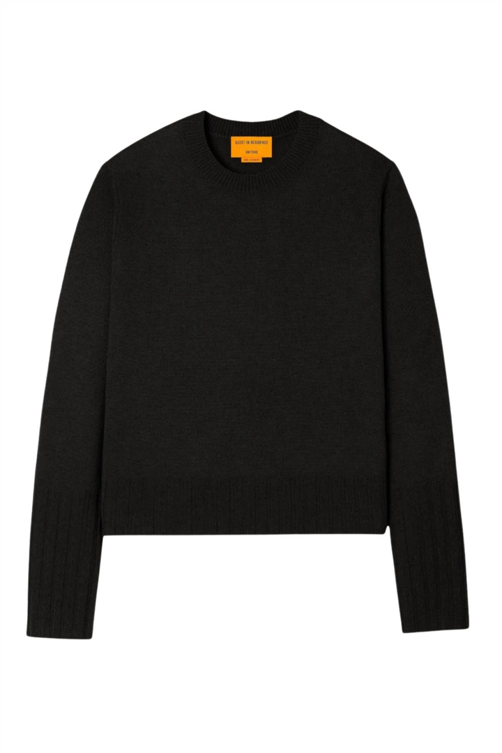 Shrunken Cashmere Crew Black