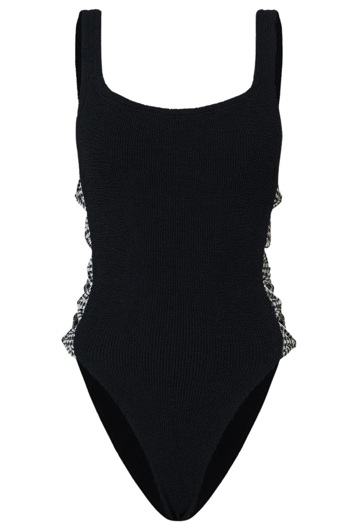 Tiffany Crinkle Swimsuit Black Gingham