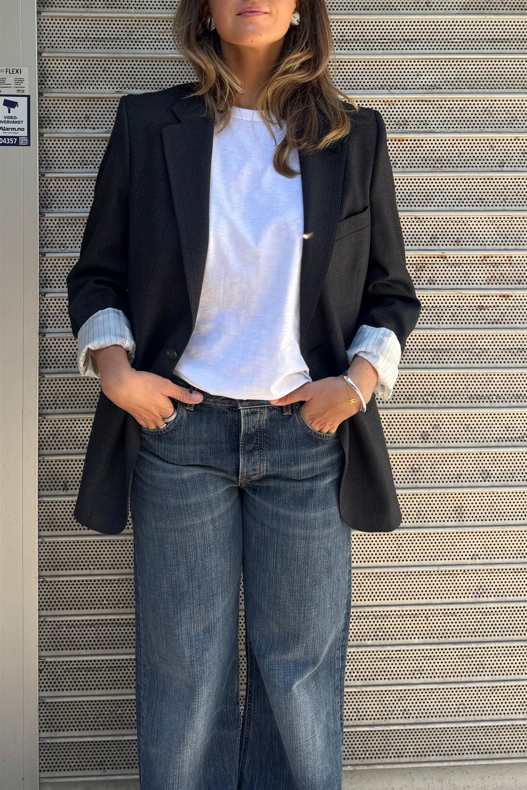 Single Breasted  Blazer Dark Grey Size 34