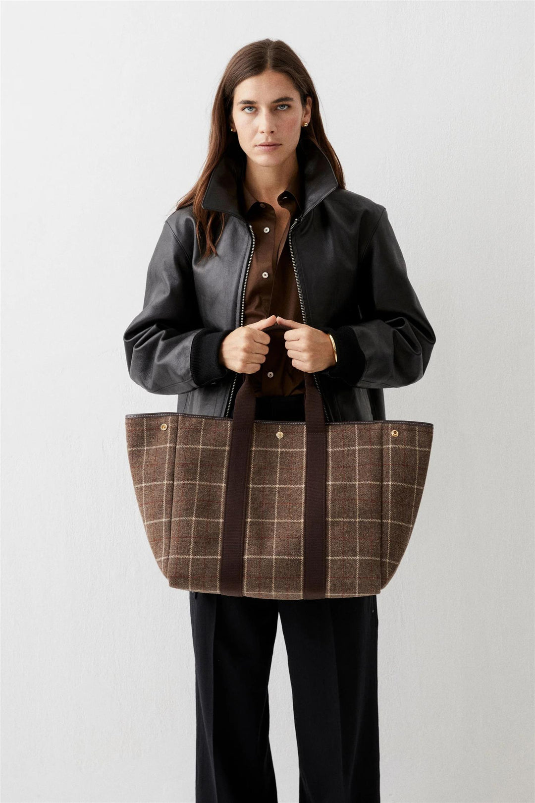 Traversée L Hunting Tweed 02 Brown