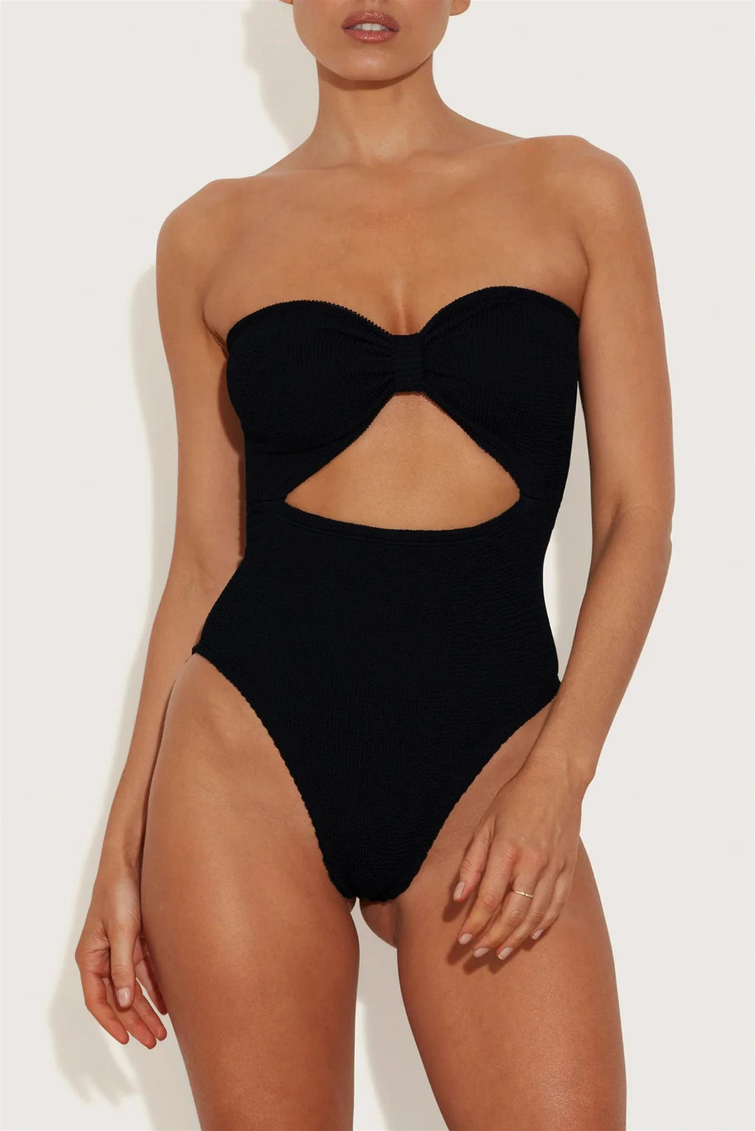 Alana Crinkle Swimsuit Black