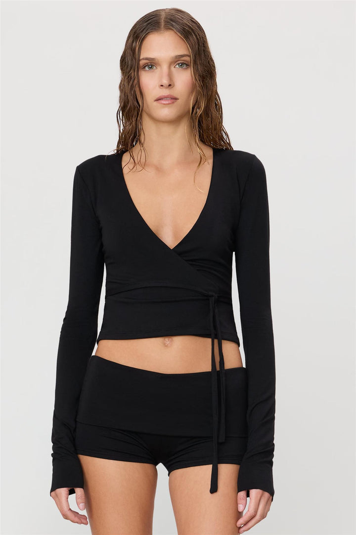 Wrap Top Black