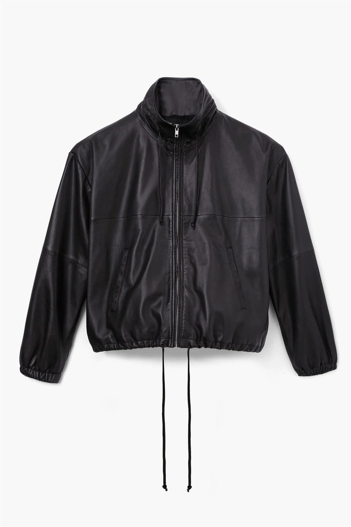 Jordan Nappa Leather Bomber Jacket Black