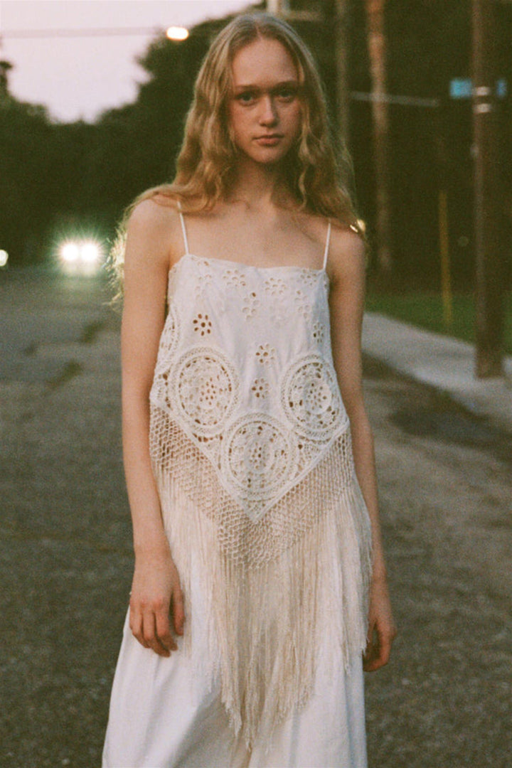 Rafina Eyelet Top Cream