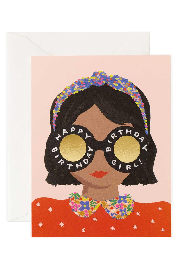 Headband Birthday Girl Card