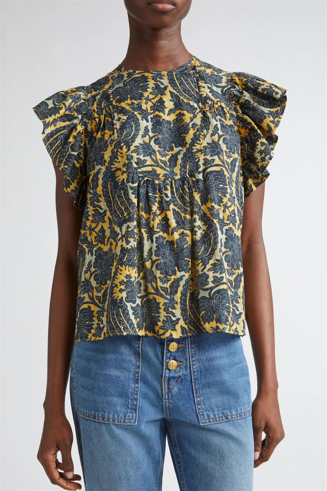 Sienna Flutter Sleeve Top Luna
