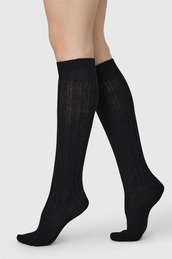 Bodil Chunky Knee-Highs Black