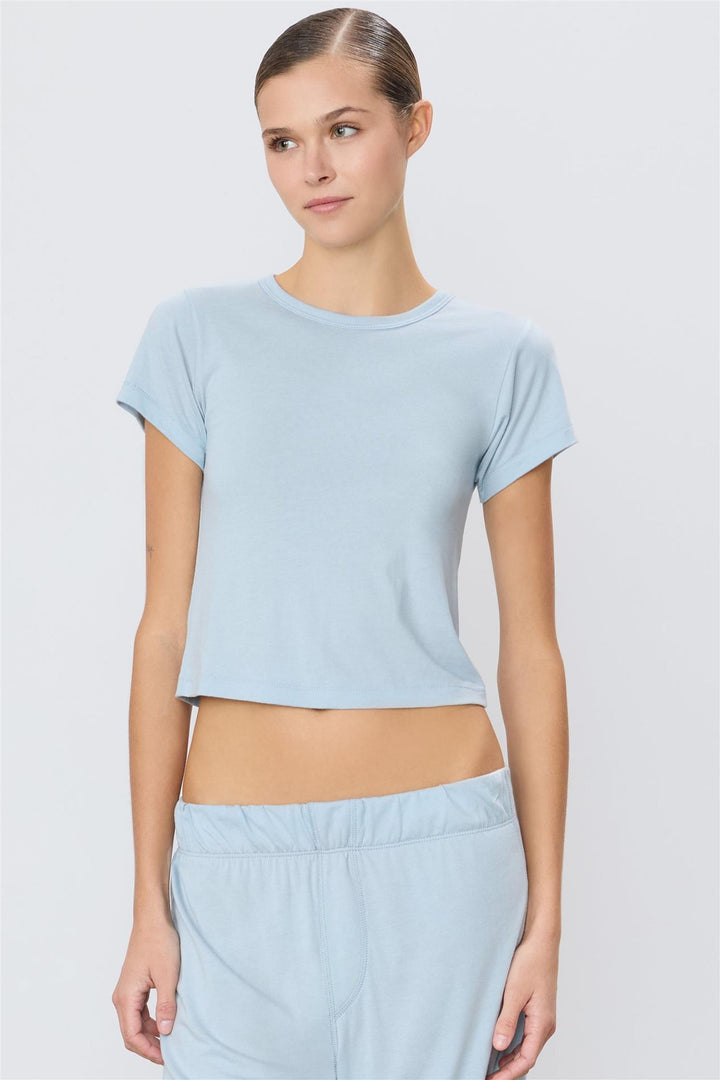 Short Sleeve Baby Tee Dusty Blue