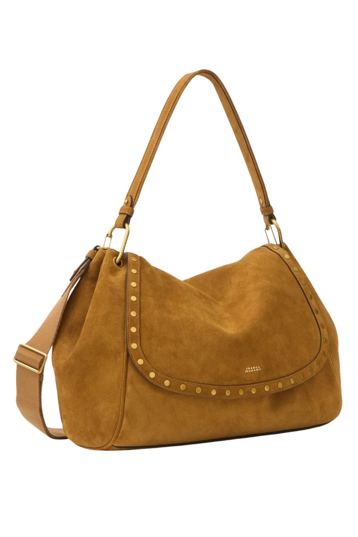 Chany XL Suede Bag Cognac