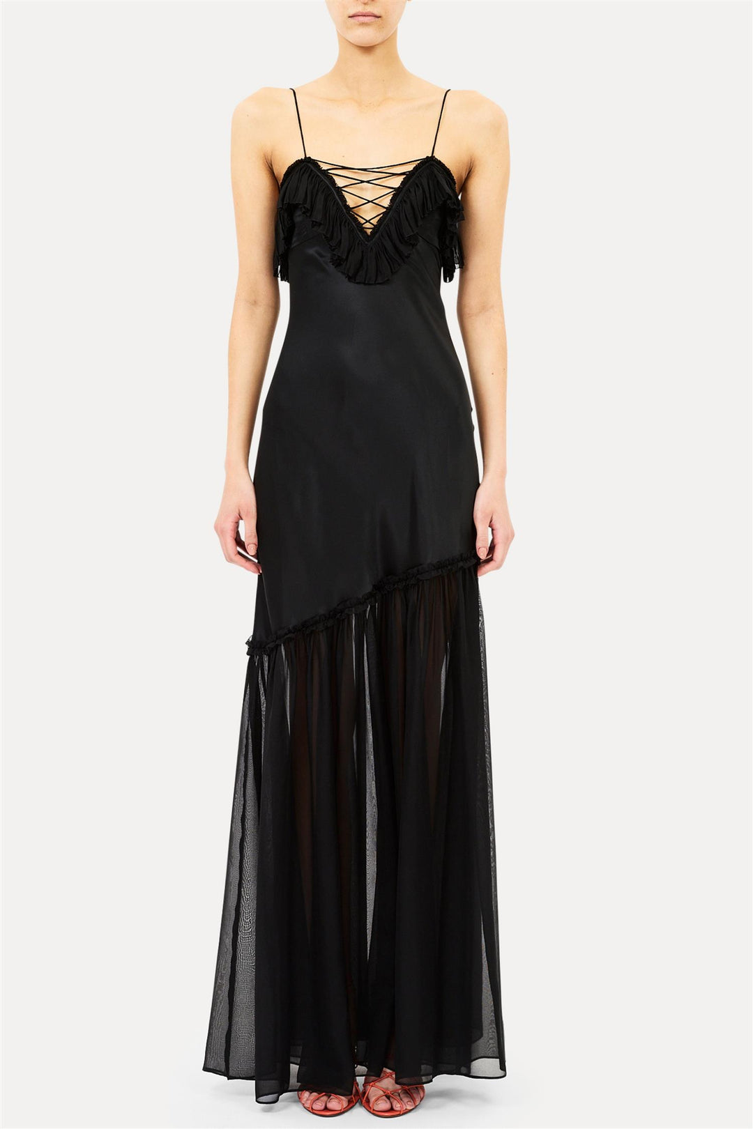 Elaria Cami Silk Gown Noir