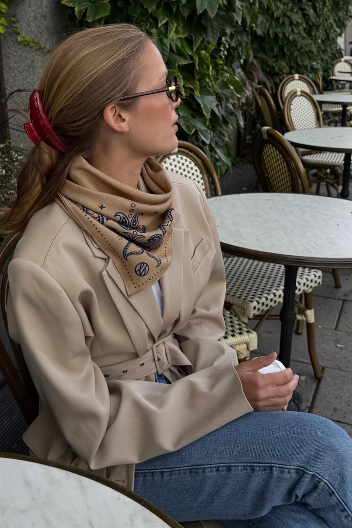 Wool Winter Sccarf 65 cm. Cappuccino