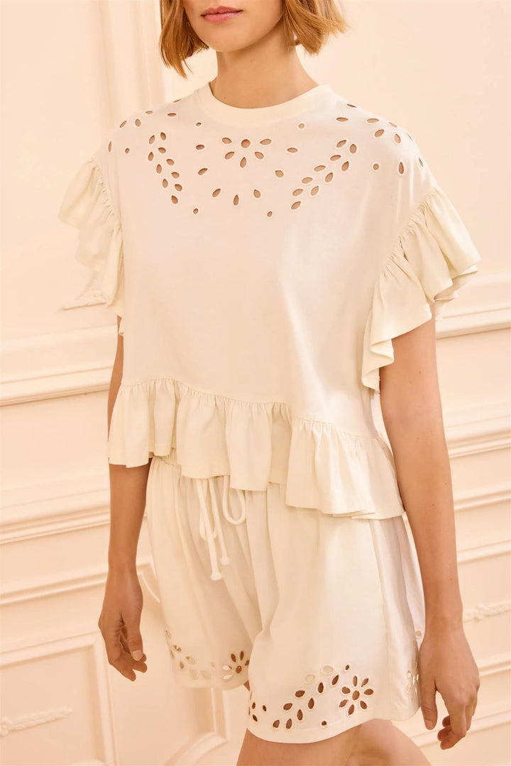 Mariana Peplum Top Cowire