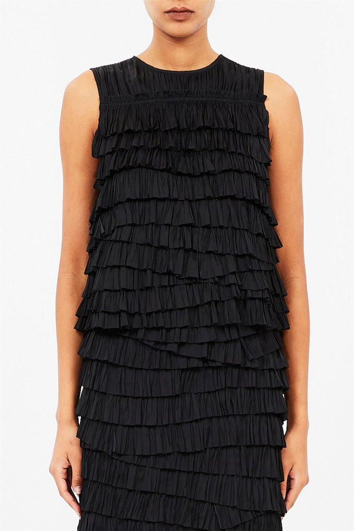 Quinn Layered Sleeveless Top Noir