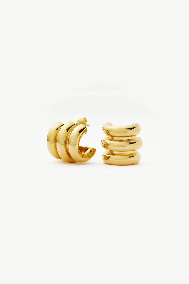 Chubby Triple Small Hoop Earrings