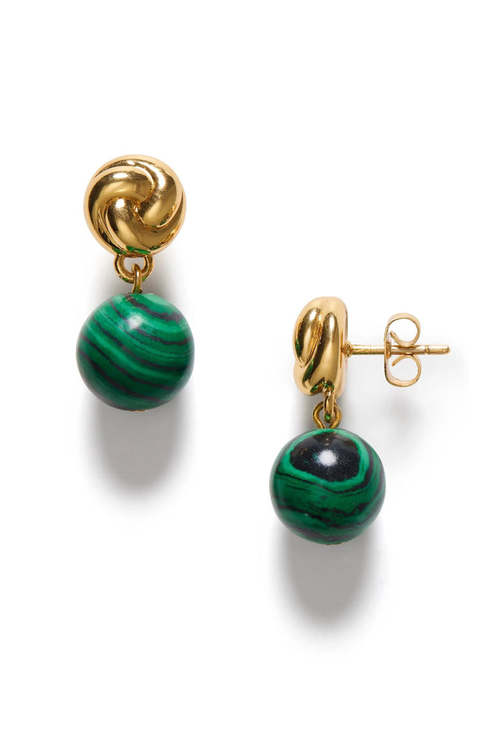 Malachite Dreams Earrings Holly Green