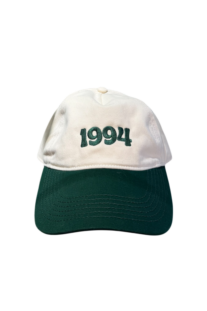 1994 Cap Contrasted Natural/Forest Green