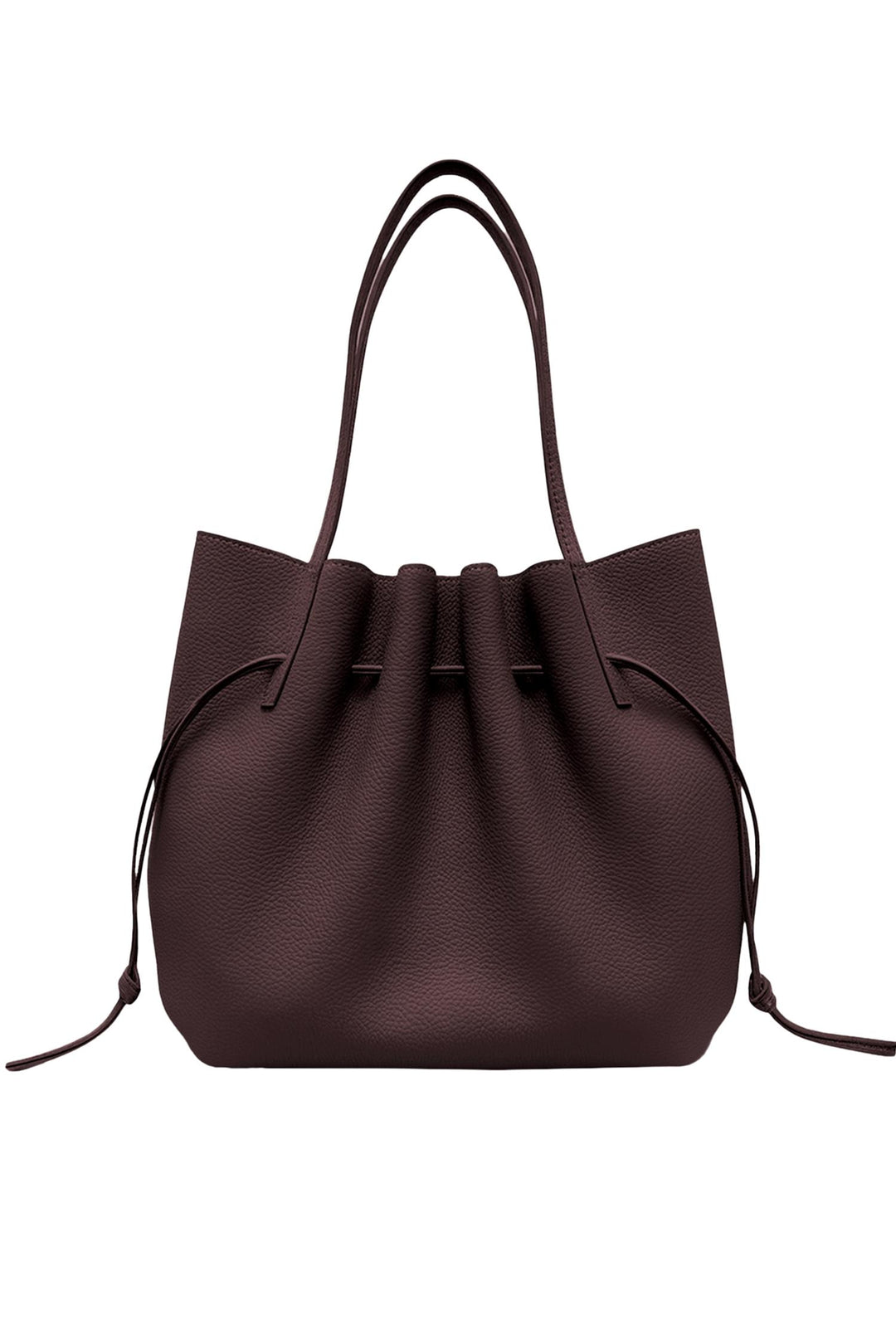 Scallop Tote Pebble Grained Leather Cassis