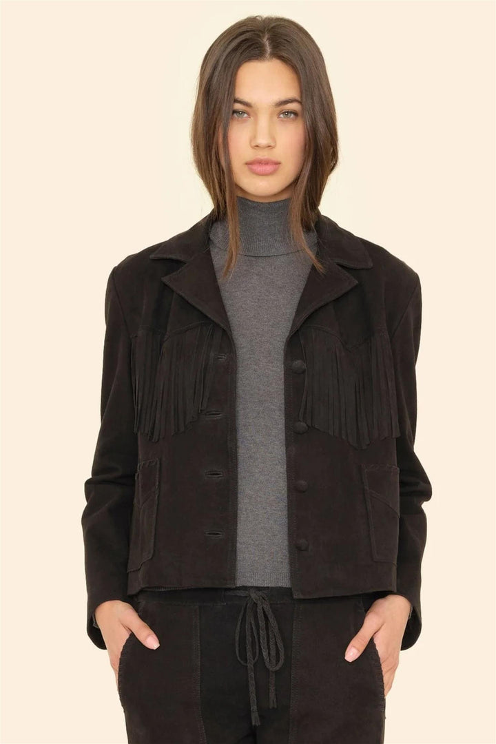 Bronco Suede Leathern Fringe Jacket