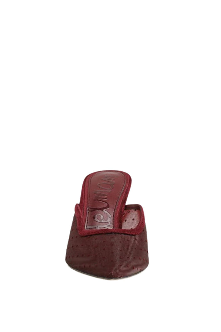 Margeaux Mini Polkadot Mesh French Merlot