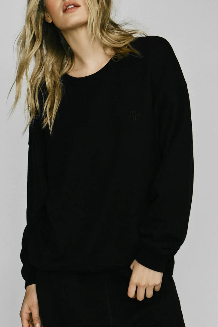 Oversized Crewneck Sweatshirt Black