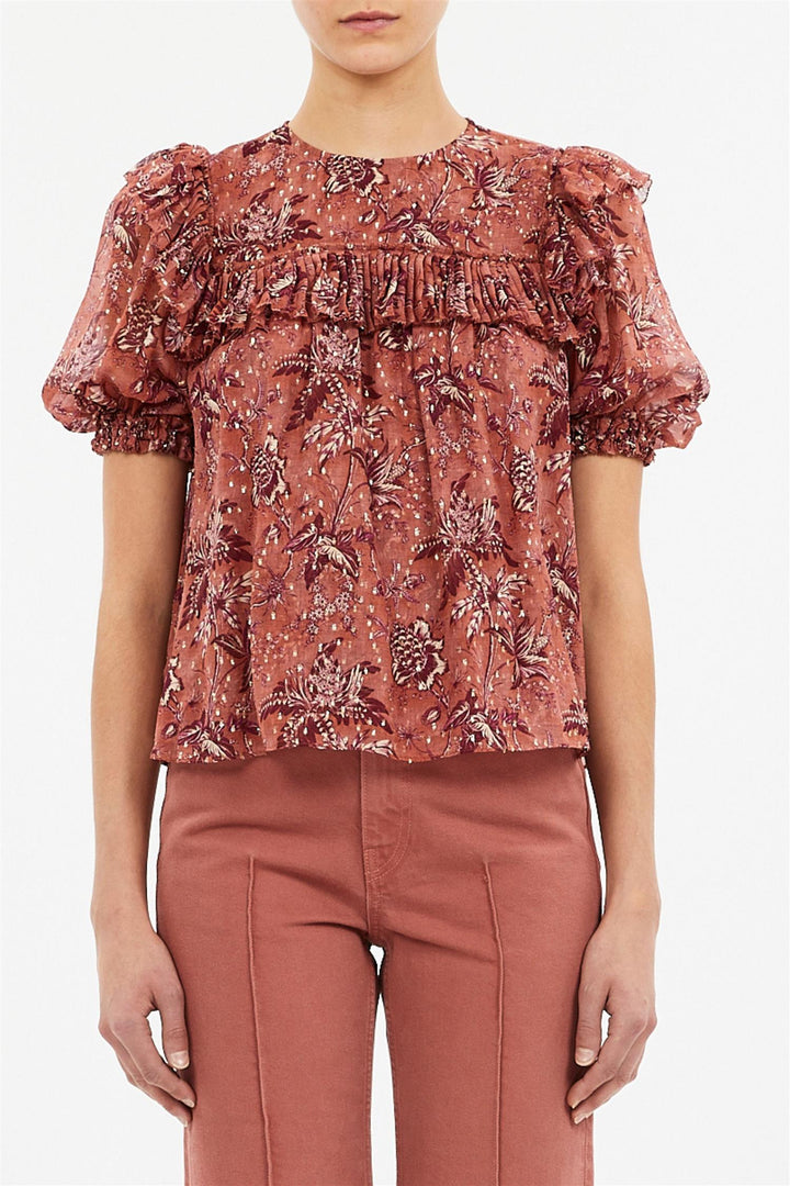 Jodie Puff Sleeve Top Oleander