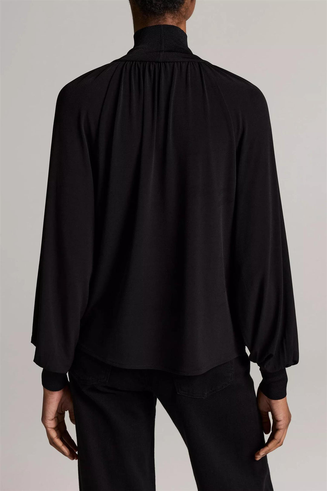 Longsleeve Gathered Turtleneck Black
