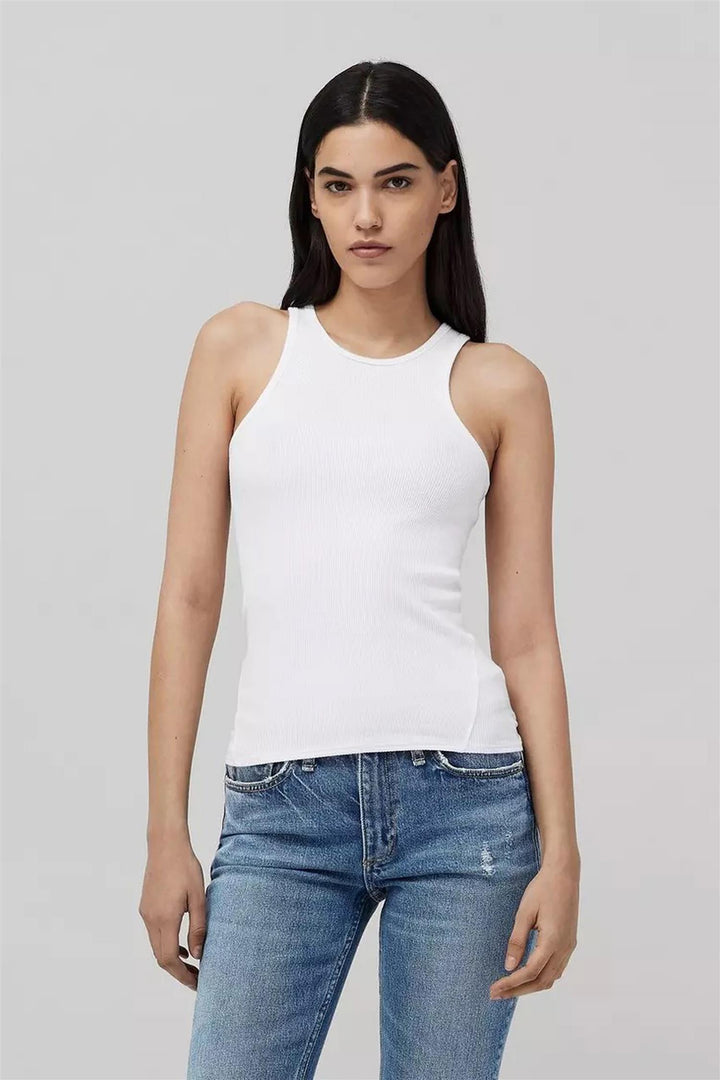 Essential Rib Tank White