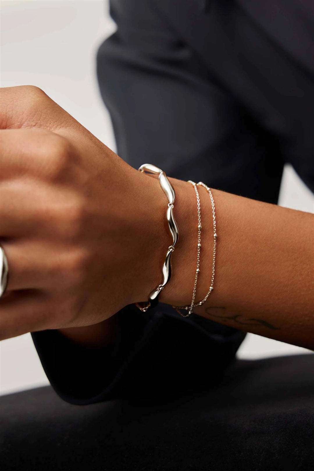 Savi Signature Link Chain Bracelet Silver