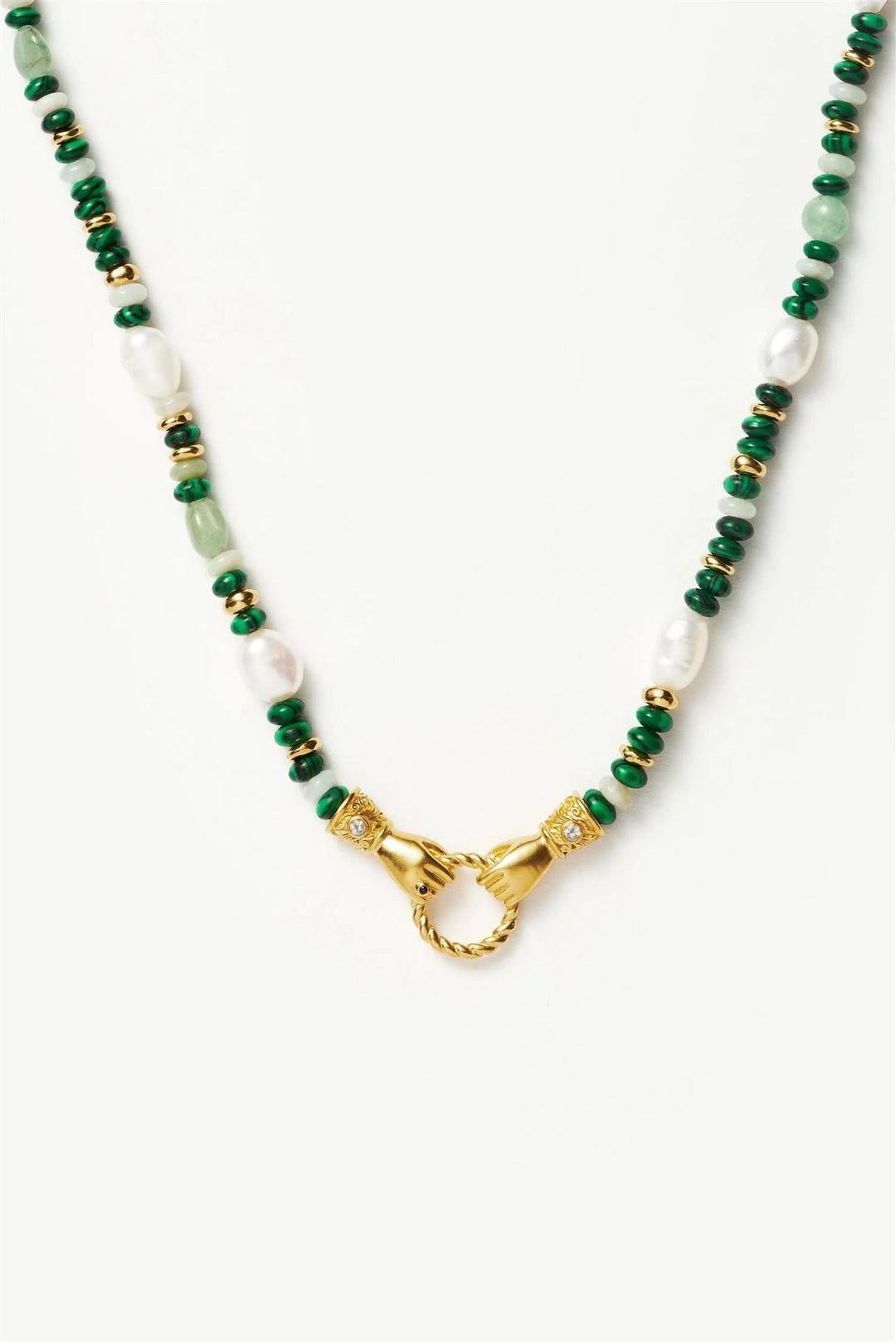 Harris Reed In Good Hands Gemstone Necklace Green