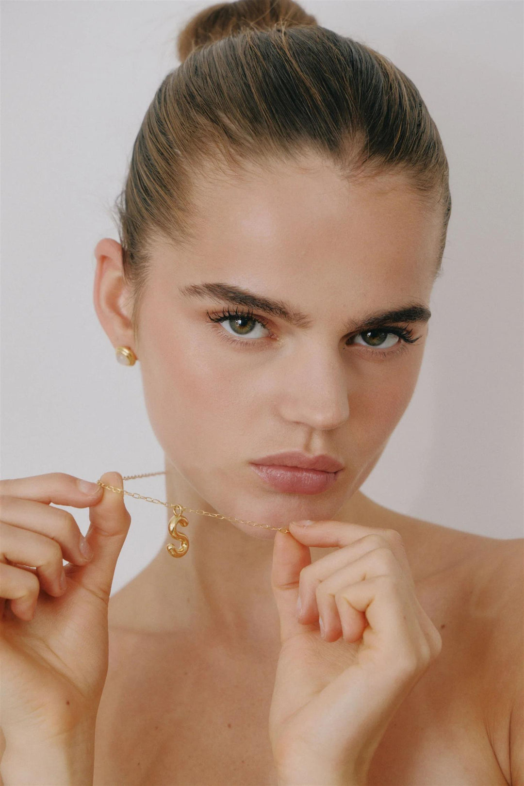 Lolly Stud Moonstone Plated