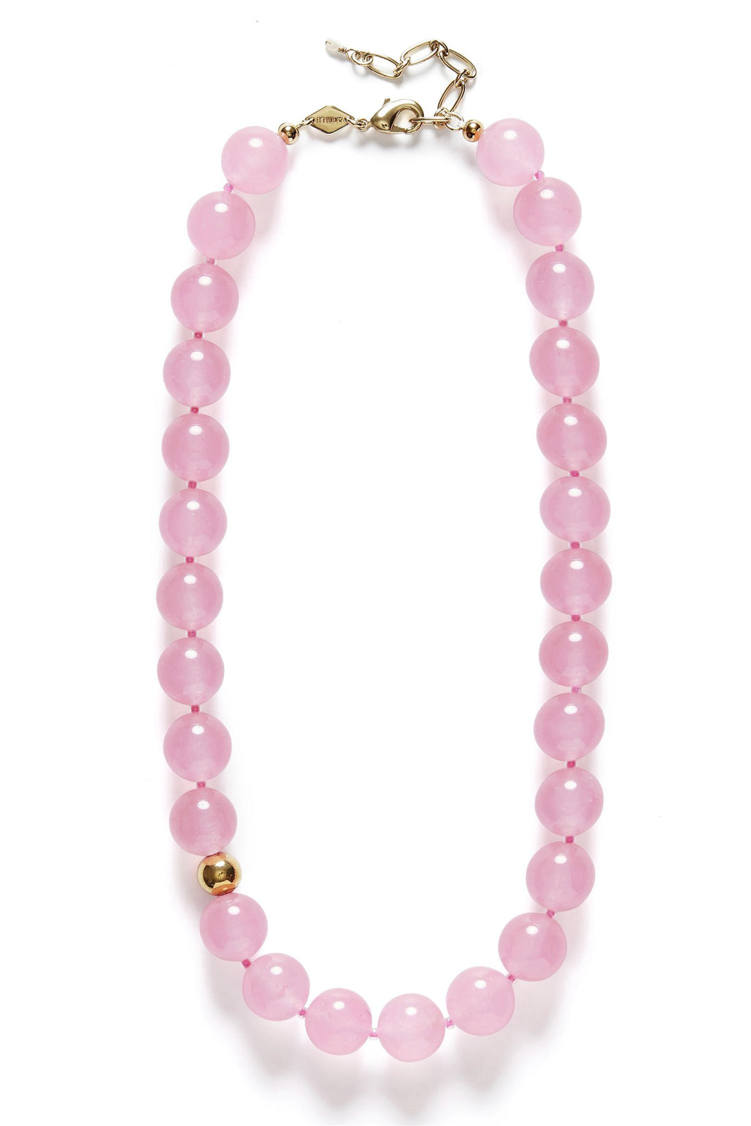 Pink Bubbles Necklace Gold