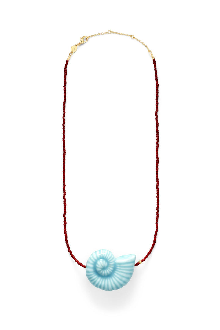 Nautilus Necklace Seafoam Berry