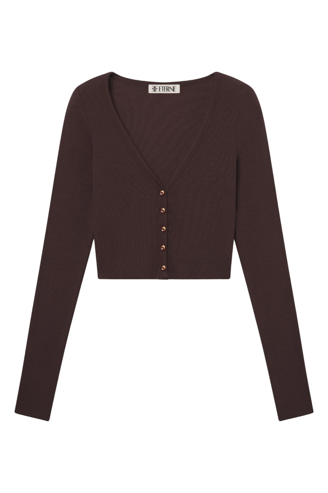 Cropped Cardigan Espresso