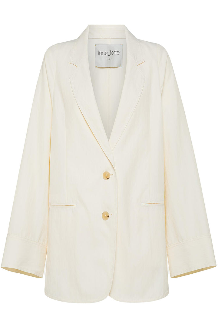 Viscose Chic Twill Oversized Blazer Avorio