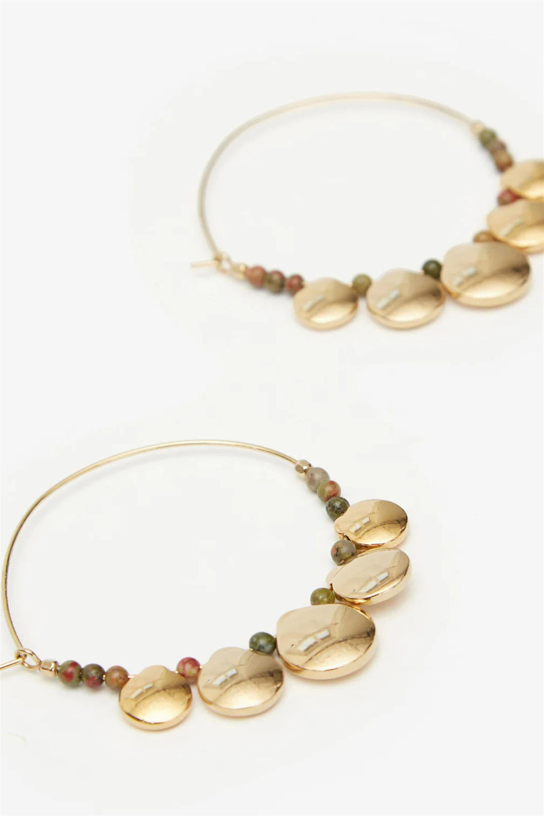 Adriel Large Hoop Earrings Khaki