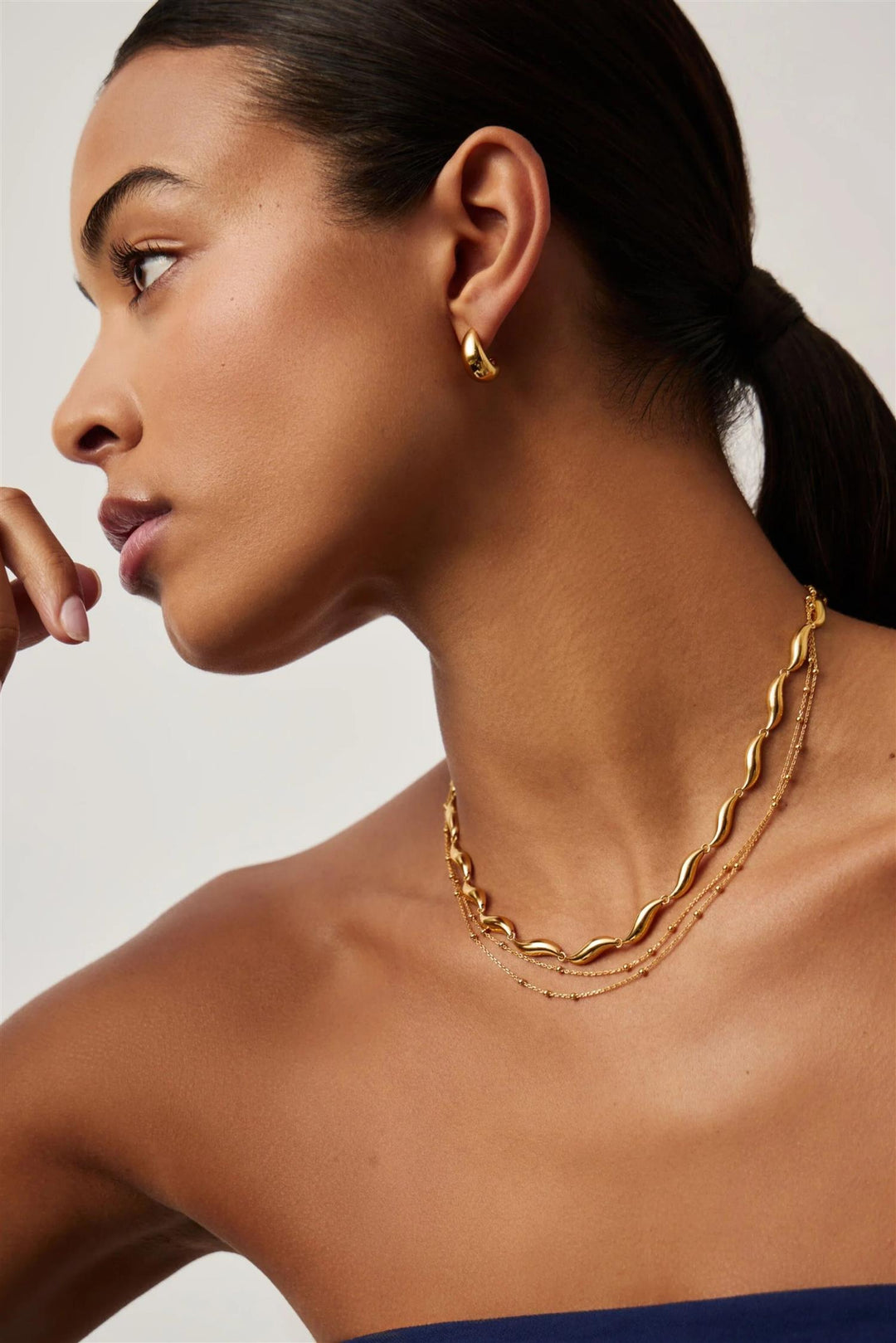 Savi Signature Link Chain Necklace Gold