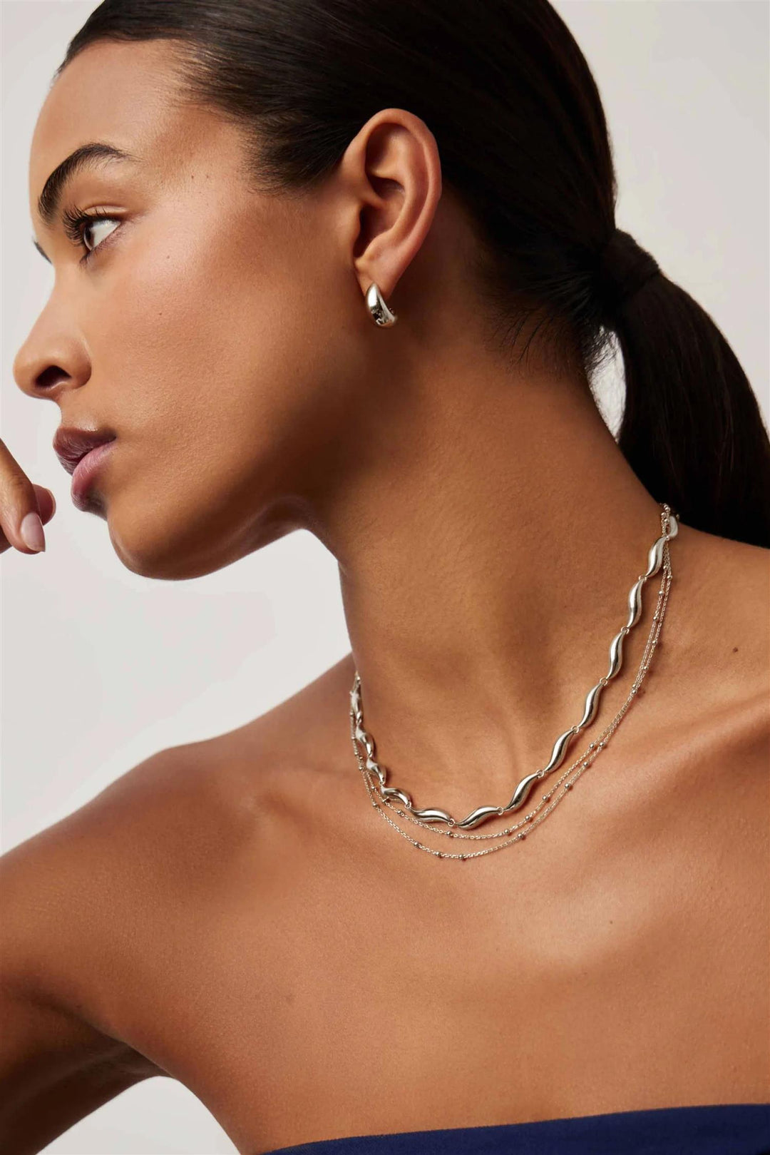 Savi Signature Link Chain Necklace Silver