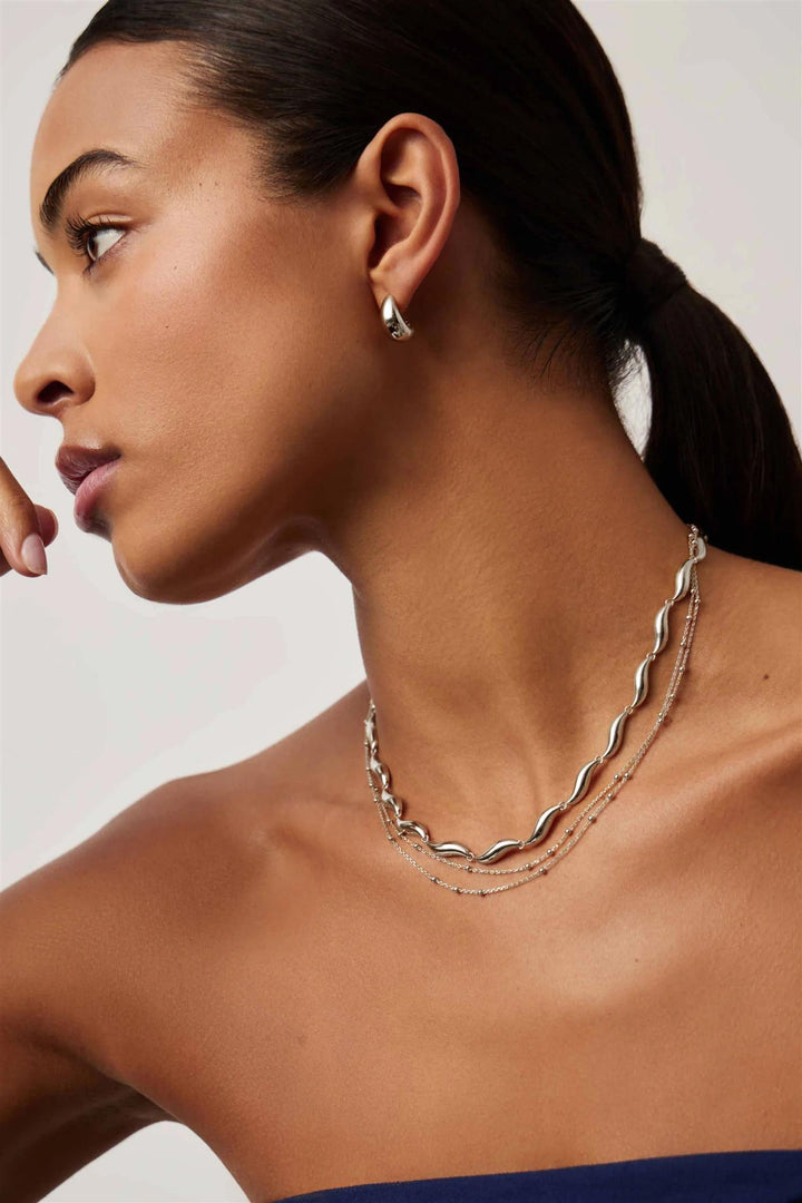 Savi Signature Link Chain Necklace Silver