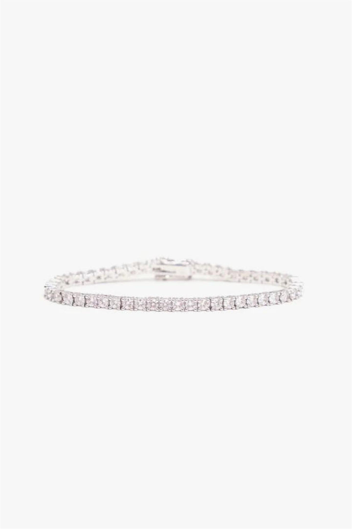 Tennis Bracelet White Silver