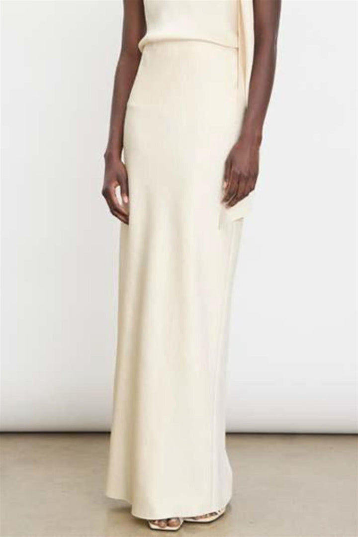 Fluid Satin Bias Column Skirt Bona