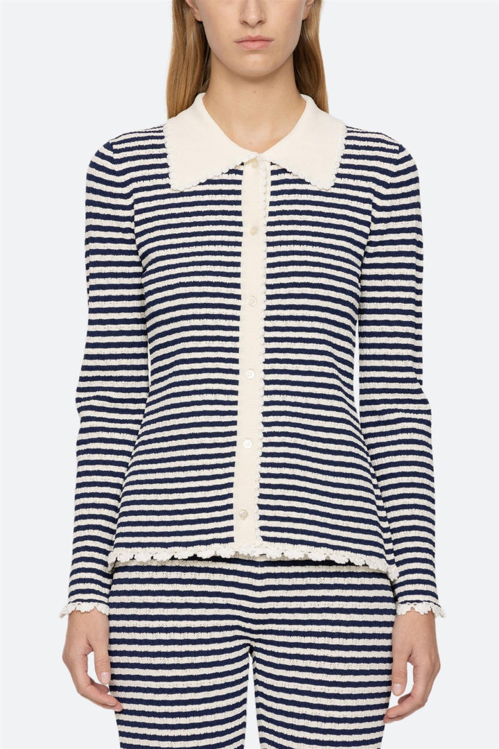 Addy Striped Knit Cardigan Multi