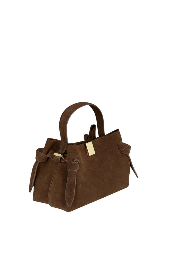 Gyoza Mini Suede Leather Chcolate